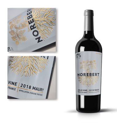 Luxury Emboss Packaging Label For Wine Whisky Beer Bottles Частный дизайн
