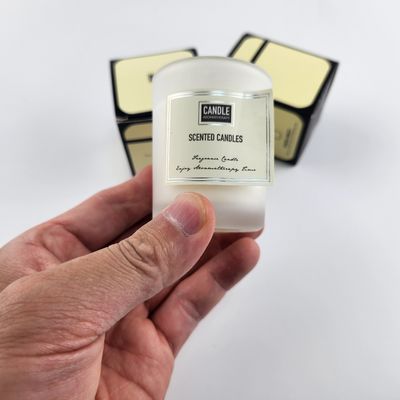 Wholesale Custom Texture Paper Printing logo Perfume Candle Stickers Packing Labels