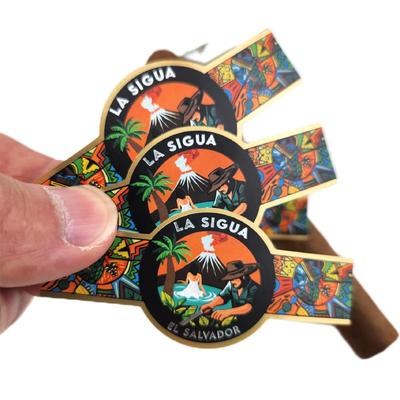 Купить Custom Embossed Gold Foil Cigar Label and Band with ISO9001:2008 Certification for Personalized Use online manufacture