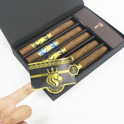 Хорошая цена CMYK Золотая фольга Сигарная этикетка Печать персонализированного логотипа Наклейка печать онлайн