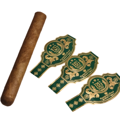 Хорошая цена High Quality Custom Cigar Ring Label Sticker Waterproof  OEM Vinyl UV Printed Cigar Ring Private Branding Cigar Label Sticker онлайн