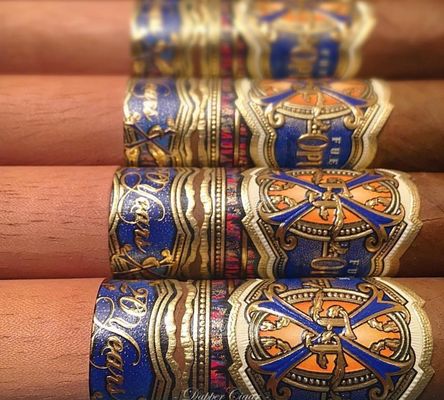 Хорошая цена Private Label Custom Shape Eco-friendly Cigar Band and Cigar Label with Gold Foil Printing онлайн